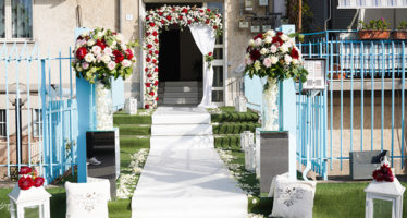 Allestimenti floreali uscita di casa sposa